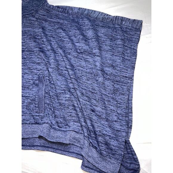 ATHLETA Sweatshirt Size S Blue Heathered Techie Blissful Hooded Poncho Pullover - Picture 5 of 16